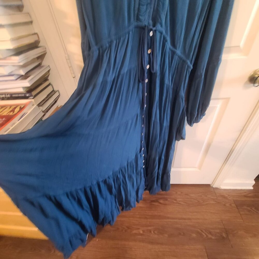 CITY CHIC MAXI BOHO DRESS PLUSE SIZE 20 PRE OWNED IN GOOD CONDITION TEAL COLOR - Picture 10 of 10